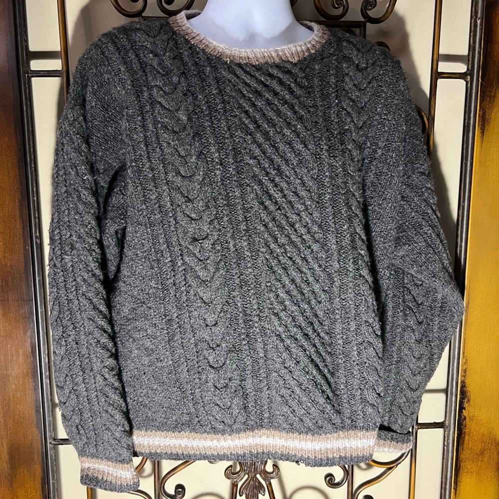 Hand Knit Shetland Wool Sweater.